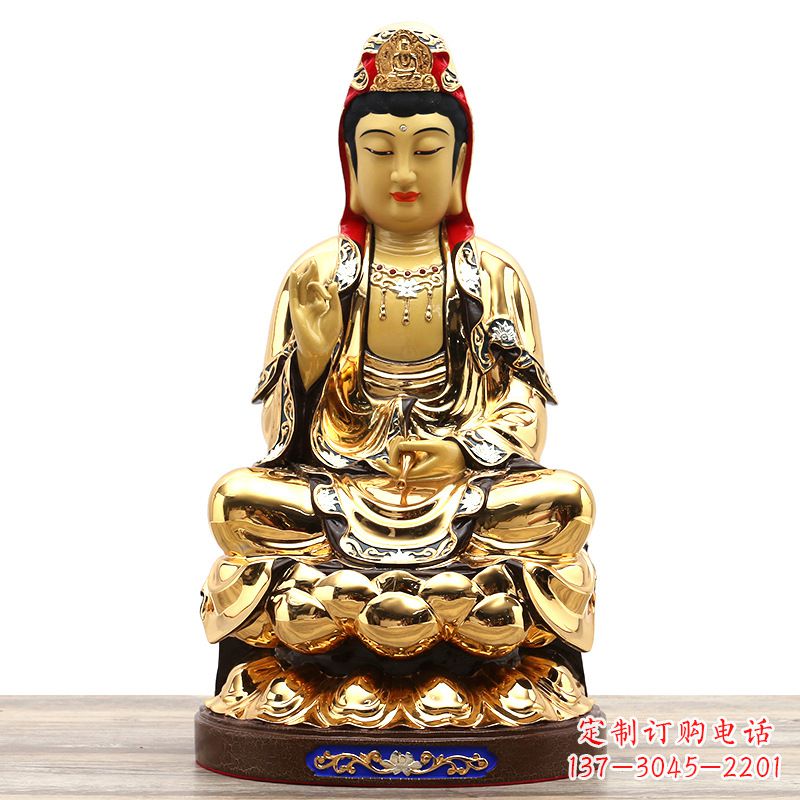 南京鎏金观世音菩萨纯铜雕塑