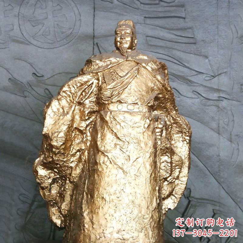 南京鎏金明太祖雕像