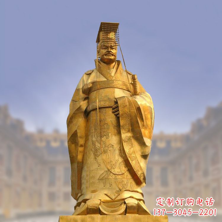南京秦始皇铜雕塑,传承历史荣耀