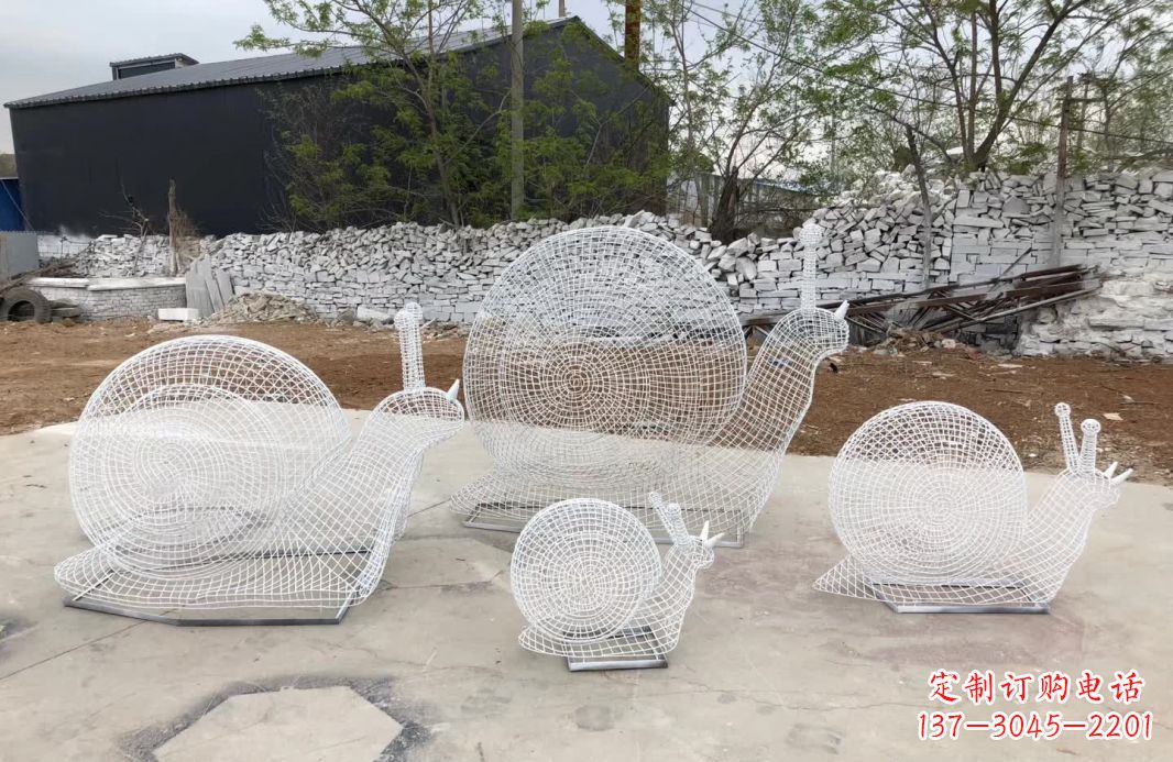 南京精美绝伦的不锈钢镂空蜗牛雕塑