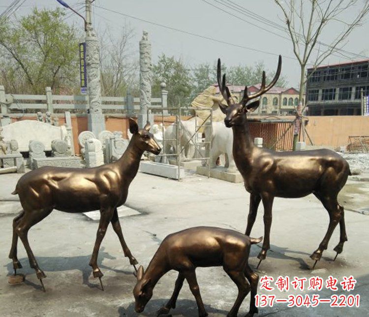 南京感受自然魅力的动物铜雕