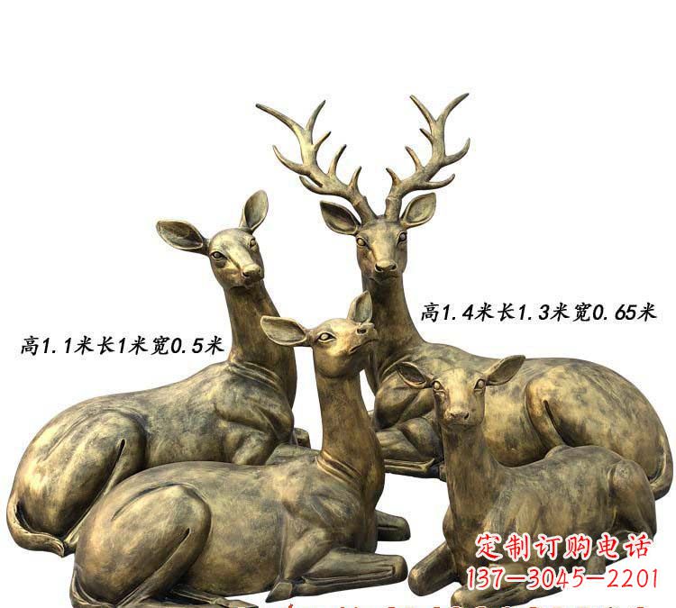 南京精致鹿群铜雕,雕刻出无可比拟的优雅