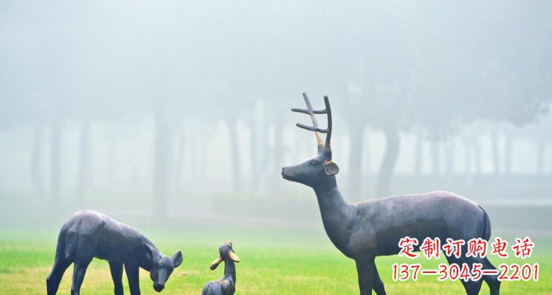 南京鹿一家：精美绝伦的动物铜雕