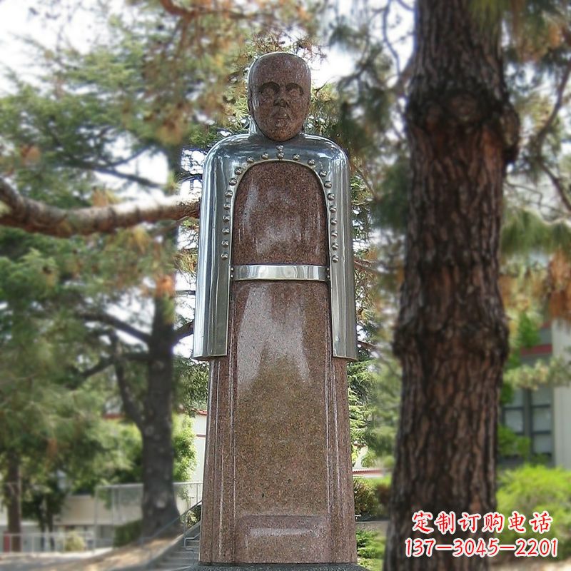 南京纪念伟大的名人:路易斯·巴斯德抽象雕像