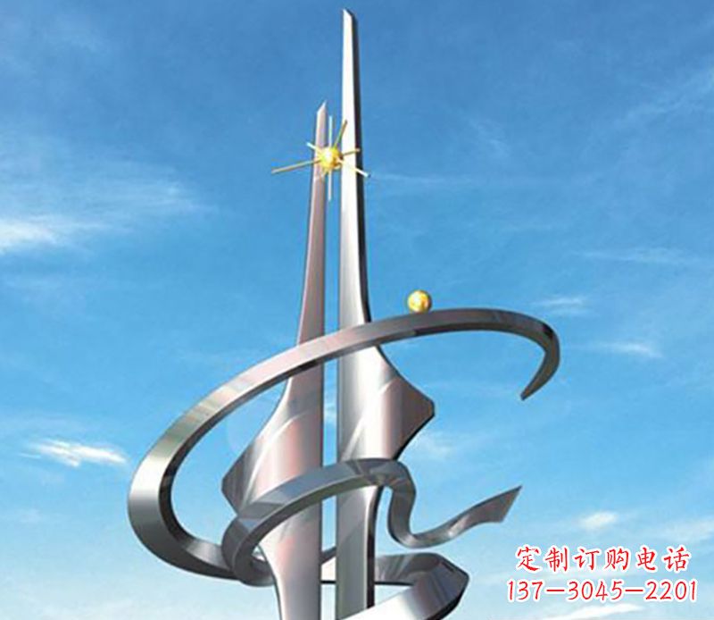 南京螺旋飘带广场雕塑,精美而出众
