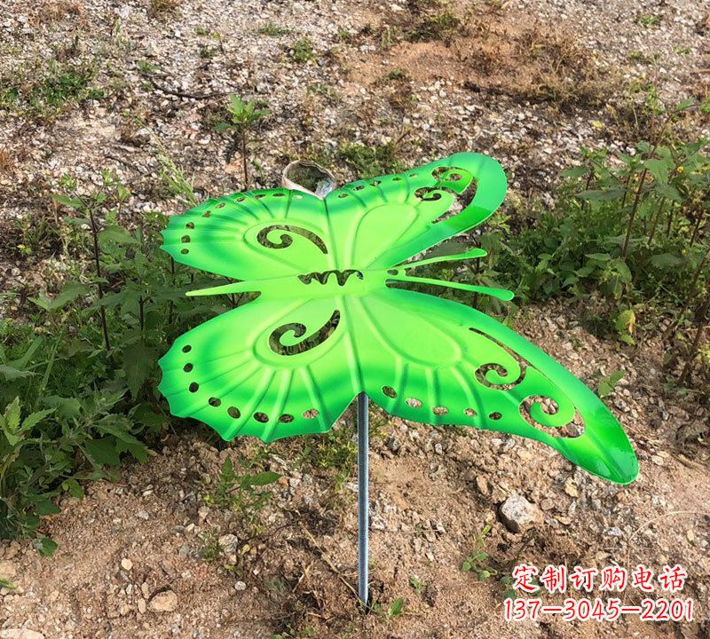 南京绿色不锈钢蝴蝶雕塑