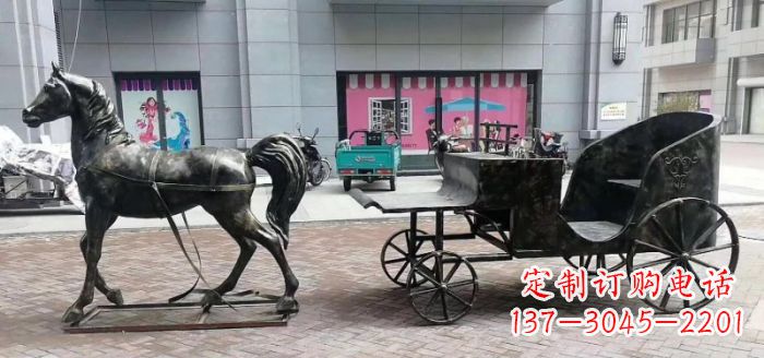 南京高质量马车景观铜雕