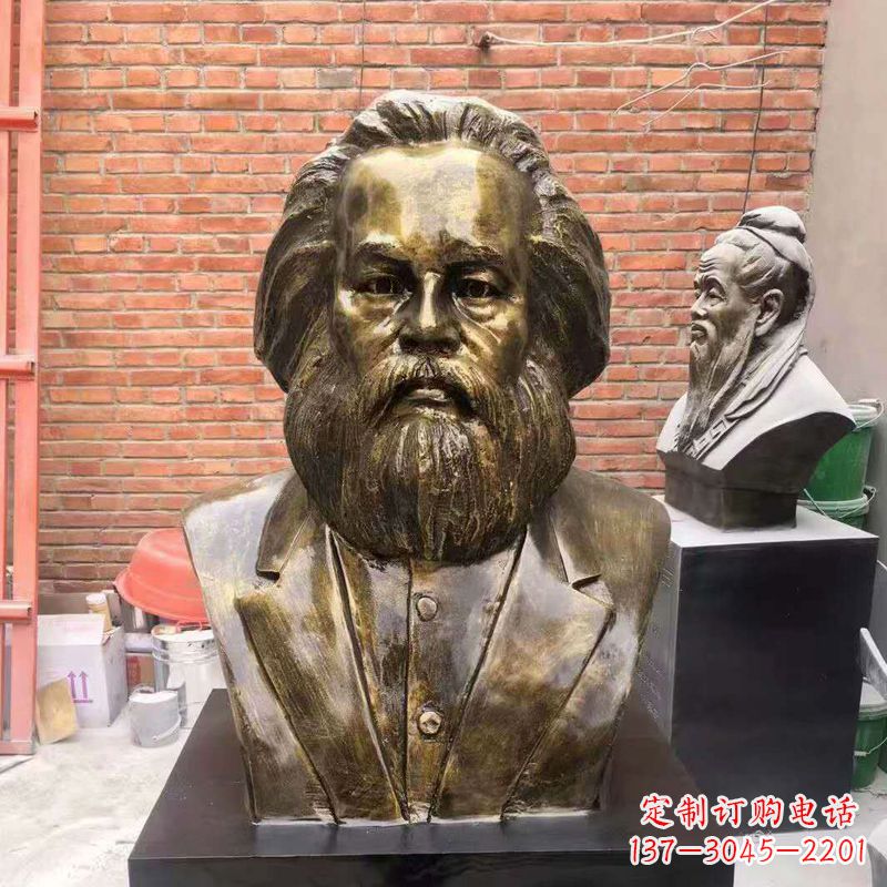 南京马克思玻璃钢头像校园名人雕塑