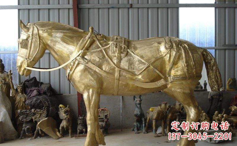 南京马拉车铸铜动物铜雕