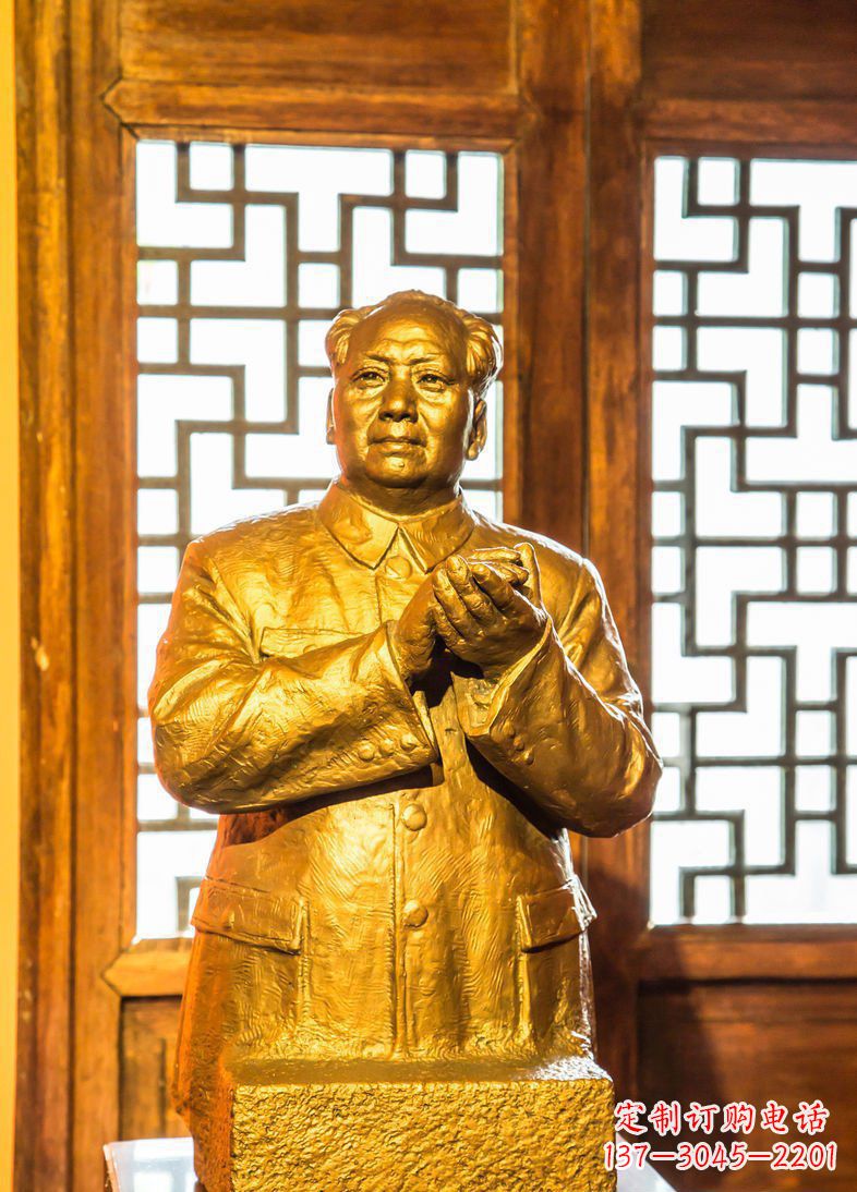 南京伟人毛主席半身像铜雕