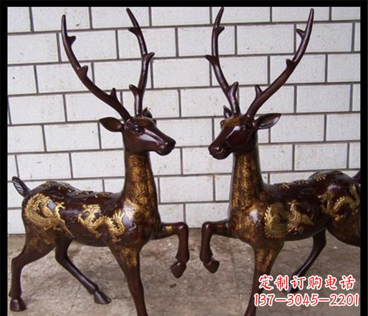 南京中领雕塑梅花鹿玻璃钢动物雕塑是一款造型精…