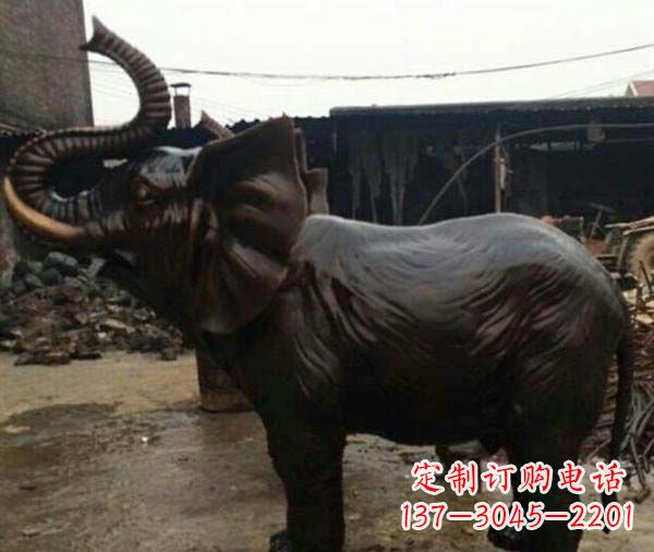 南京门口大象铜雕