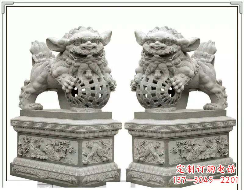 南京门口南方狮子石雕