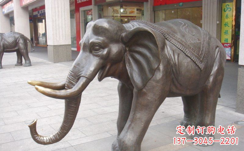 南京祥和如意的铜制大象雕塑