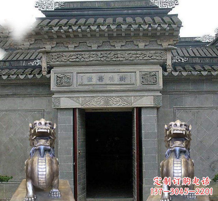 南京领雕塑定制的貔貅雕塑,展现祥和福禄