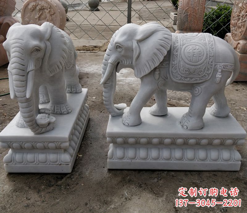 南京石雕大象,营造优雅气派