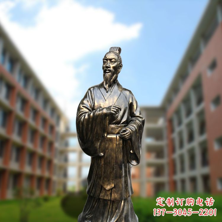 南京精美艺术，历久弥新的孟子玻璃钢仿铜雕像