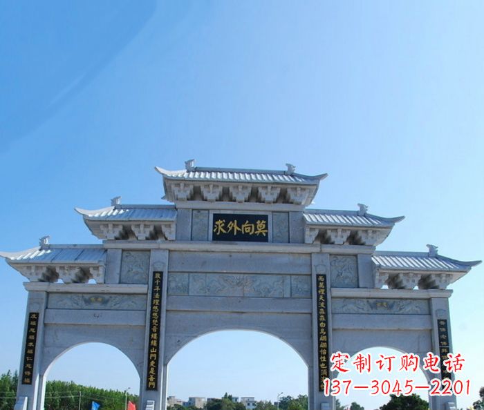 南京手工精美石牌坊雕塑,让您的空间更加美观!