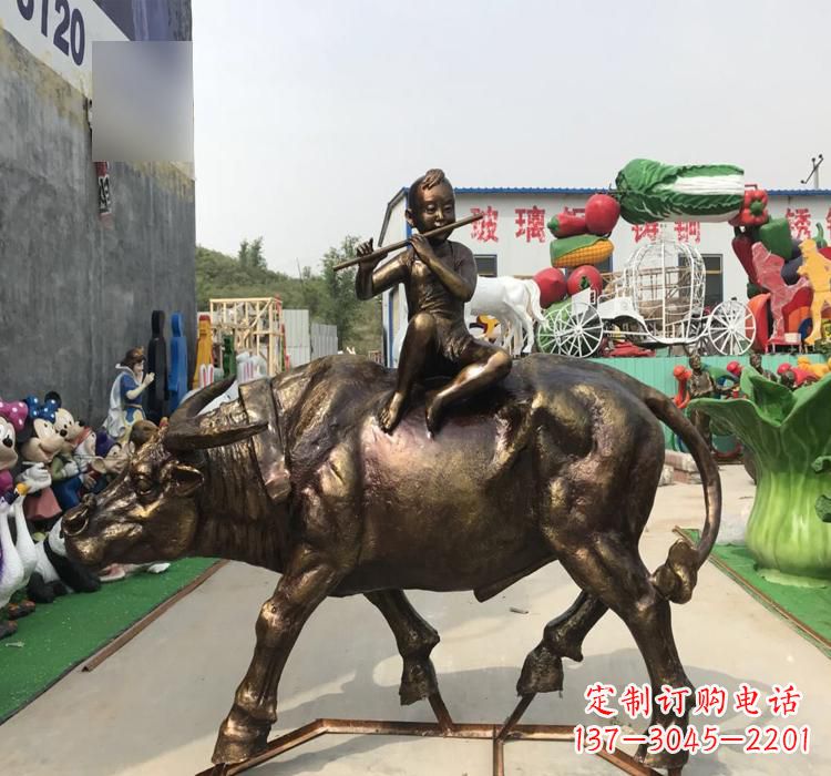 南京中领雕塑的古典韵味牧童铜雕是一件绝美的雕…