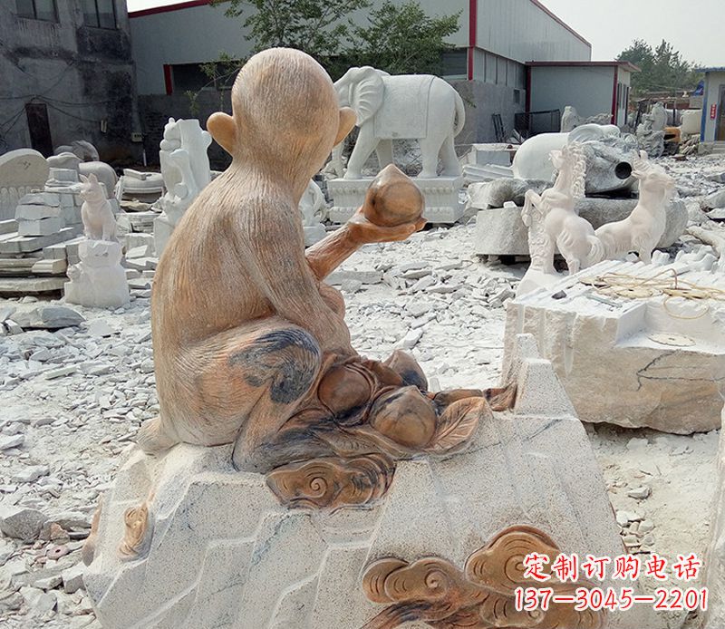 南京精美猴子石雕,带来浓浓的节日气息