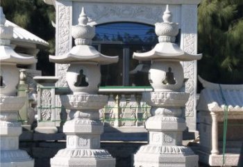南京汉白玉公园灯笼雕塑
