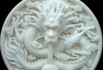 南京汉白玉雕刻龙头摆件，悠然吟诗引领风尚