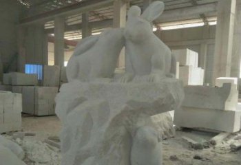 南京精美的中国古典生肖兔雕塑