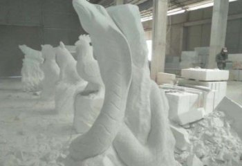 南京中领雕塑汉白玉生肖蛇雕塑