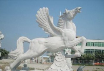 南京精美祥云飞马石雕，古朴大气