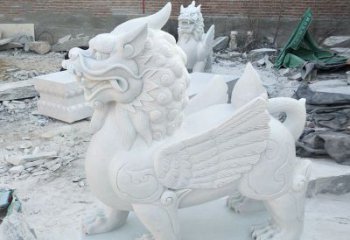 南京品质卓越的汉白玉独角兽雕塑