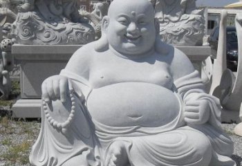 南京精美高雅的汉白玉弥勒佛雕像