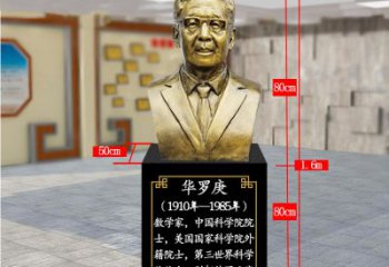 南京精美的华罗庚玻璃钢仿铜雕塑