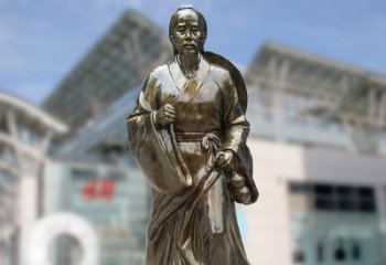南京华佗仿铜雕塑，雕刻技艺精湛