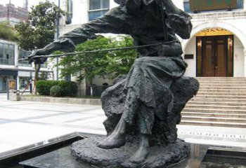 南京荣耀音乐家，华彦钧拉二胡雕塑-音乐学院园…
