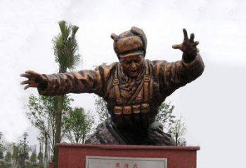 南京缅怀伟人——黄继光铸铜半身像雕塑