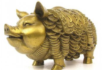 南京欢迎招财猪，用黄铜打造新年祝福