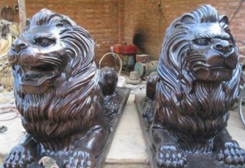 南京汇丰狮子铜雕塑是由中领雕塑制作的一款狮子…