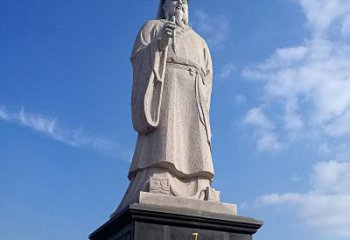 南京精美的历史名人雕塑——王羲之砂岩石雕像