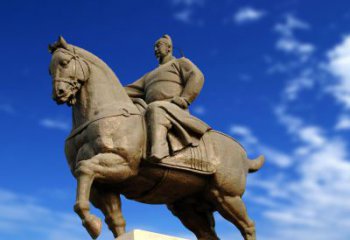 南京领雕塑正大光明：李世民骑马景观雕塑