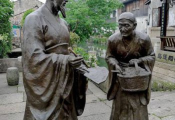 南京经典雕塑：王羲之情景小品