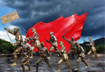 南京纪念伟大革命先烈的红军雕塑