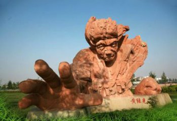 南京中领雕塑-为抗战英雄黄继光献礼的石雕景观雕塑