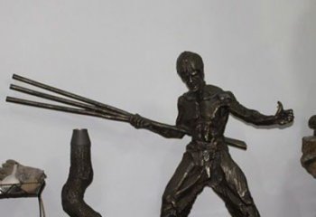 南京海量李小龙铜雕尽显功夫之美