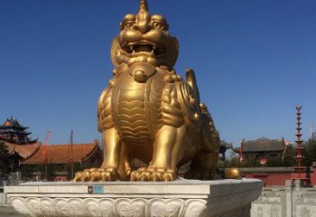 南京鎏金獬豸铜雕，为您提供精美的景观雕塑