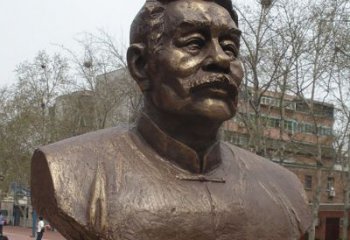 南京鲁迅胸像名人铜雕是中领雕塑公司定制的一款…