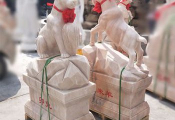 南京卯兔·晚霞红12生肖石雕兔雕塑