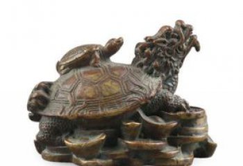 南京雕塑非凡，铜雕龙龟母子精美