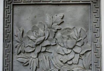 南京牡丹青石浮雕雕塑-精美的永久装饰