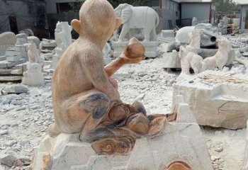 南京精美猴子石雕，带来浓浓的节日气息