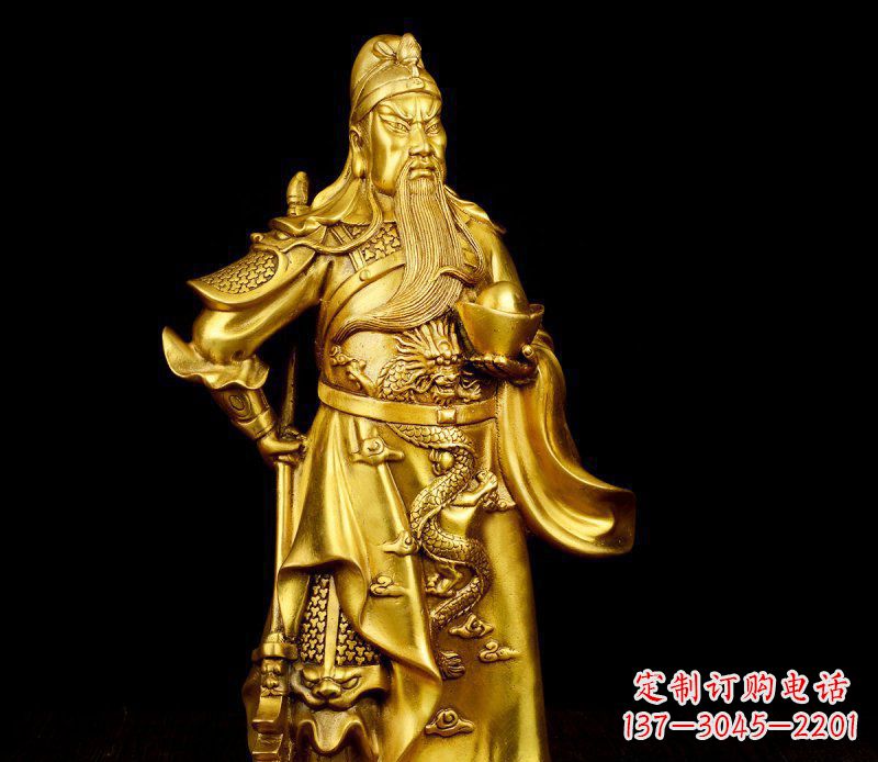南京关公铜雕,传承古典传统